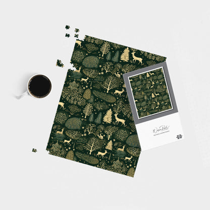Green Christmas Woodlands Jigsaw Puzzle