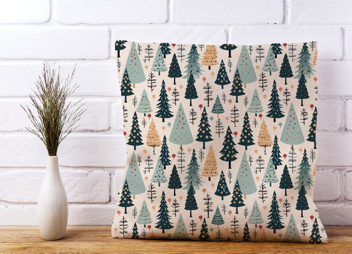 Boho Inspired Christmas Tree Pattern Cushions
