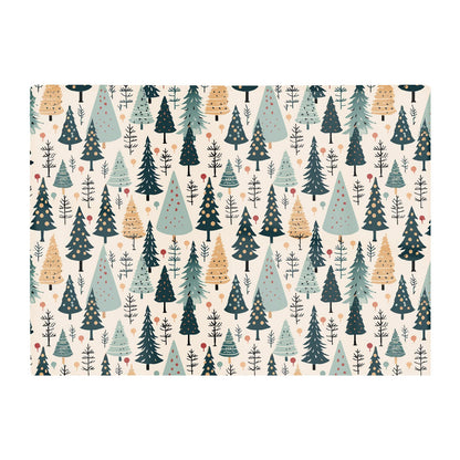 Boho Inspired Christmas Tree Pattern Glass Chopping Board