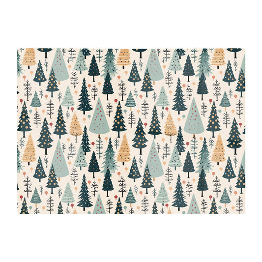 Boho Inspired Christmas Tree Pattern Glass Chopping Board