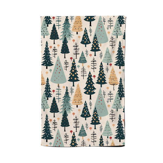 Boho Inspired Christmas Tree Pattern Tea Towel