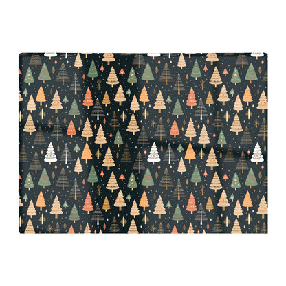 Boho Inspired Christmas Trees Glass Chopping Board
