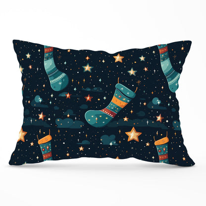 Christmas Stocking In A Starry Night Sky Cushions