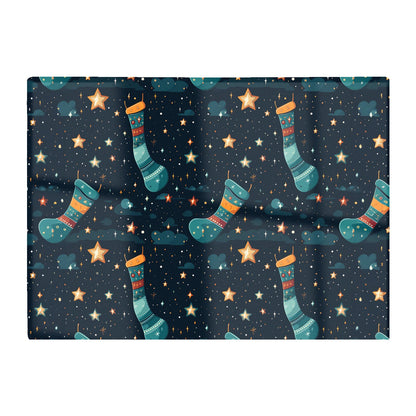 Christmas Stocking In A Starry Night Sky Glass Chopping Board