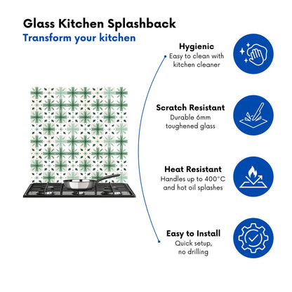 Christmas Quilting Squares, Geometric Kitchen Splashback