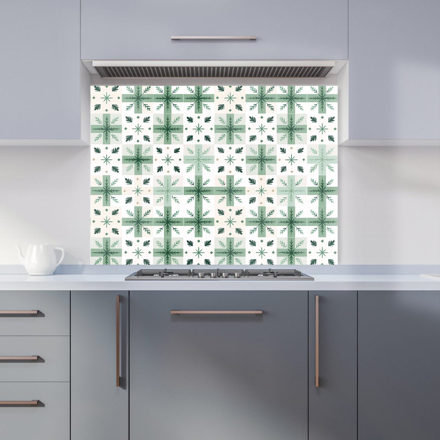 Christmas Quilting Squares, Geometric Kitchen Splashback