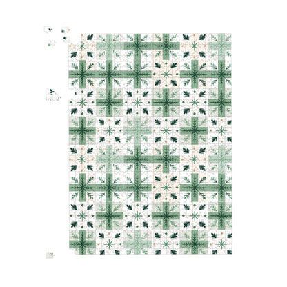 Christmas Quilting Squares, Geometric Jigsaw Puzzle