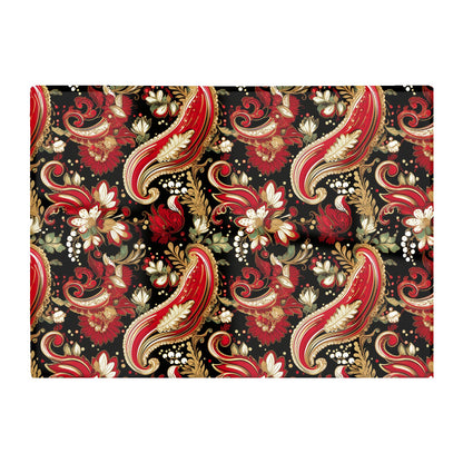 Paisley Christmas Stars Red Glass Chopping Board