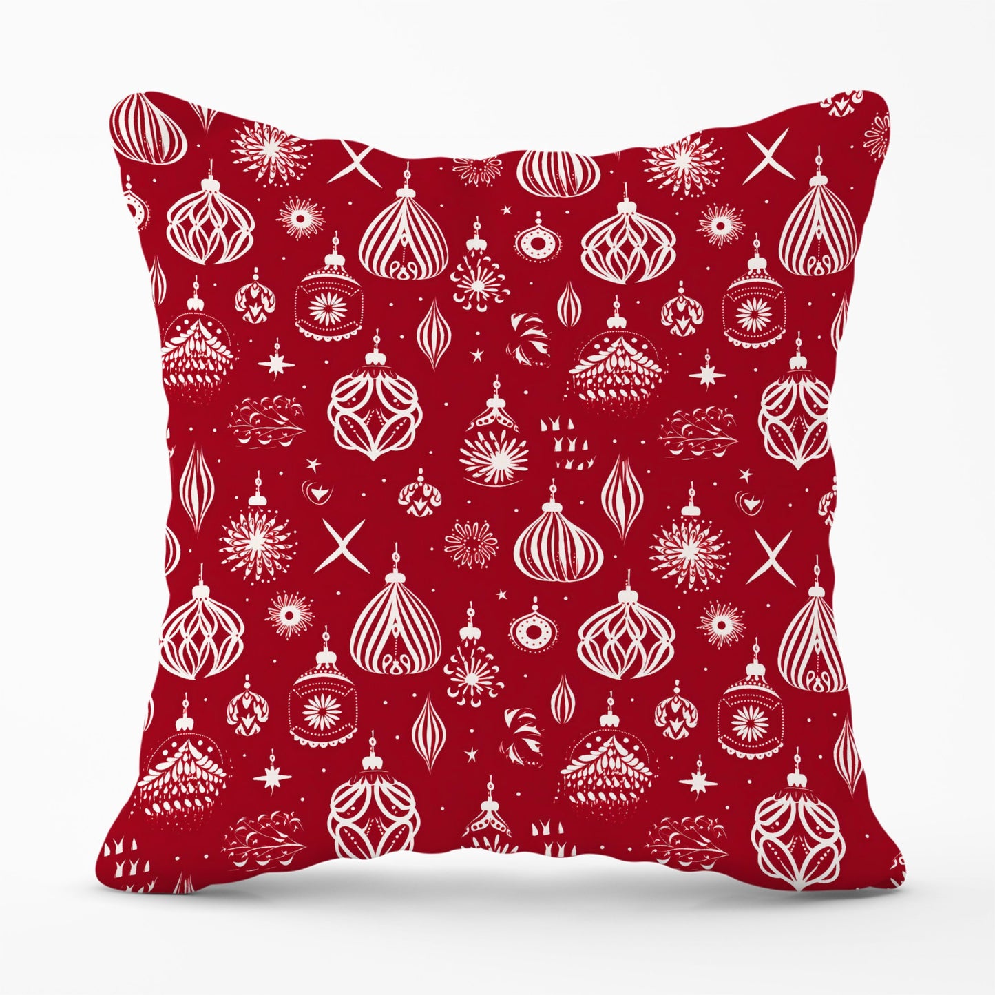 Red Christmas Decorations Pattern Cushions