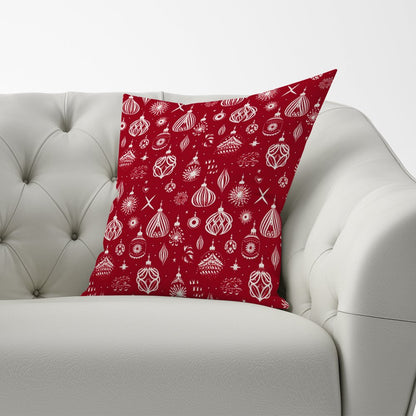 Red Christmas Decorations Pattern Cushions