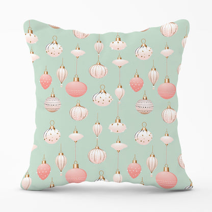 Christmas Decorations Pink And Green Cushions