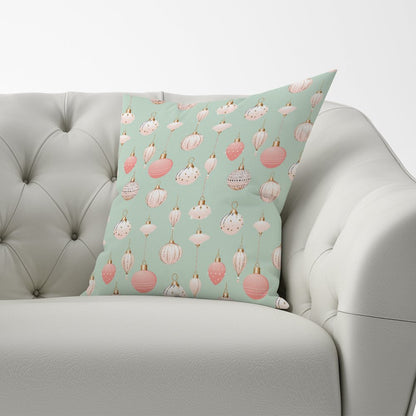 Christmas Decorations Pink And Green Cushions