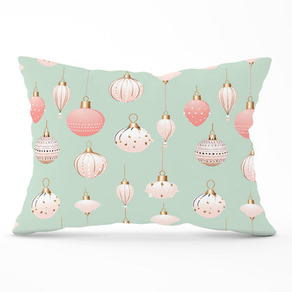 Christmas Decorations Pink And Green Cushions