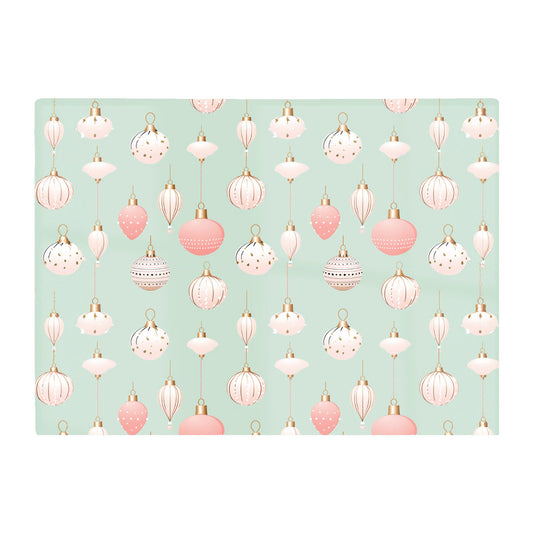 Christmas Decorations Pink And Green Glass Chopping Board