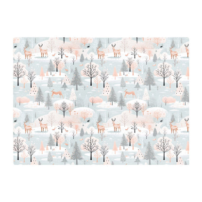 Whimsical Christmas Winter Wonderland Glass Chopping Board