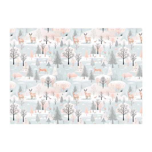 Whimsical Christmas Winter Wonderland Glass Chopping Board