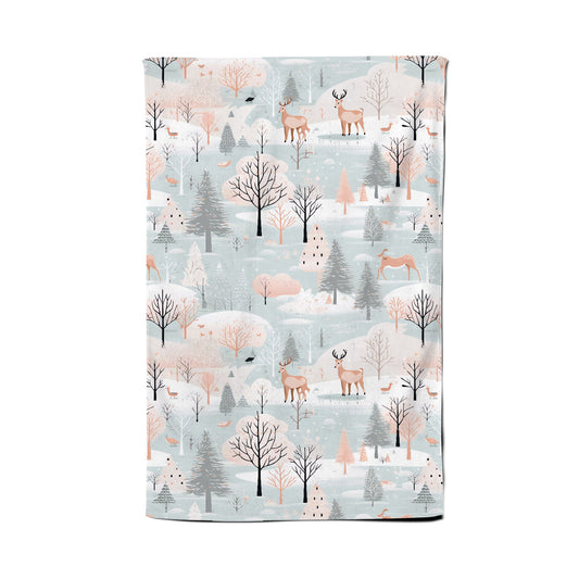 Whimsical Christmas Winter Wonderland Tea Towel
