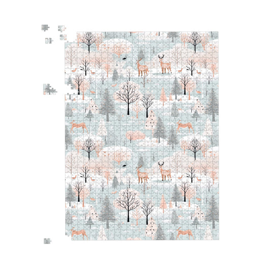 Whimsical Christmas Winter Wonderland Jigsaw Puzzle