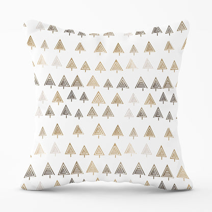 Geometric Christmas Tree Pattern Cushions