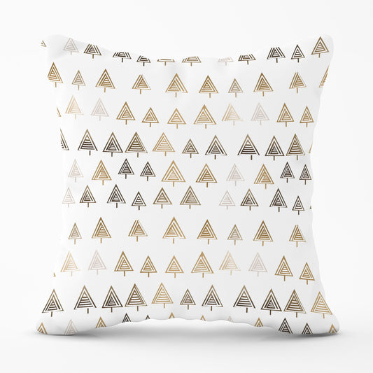 Geometric Christmas Tree Pattern Cushions