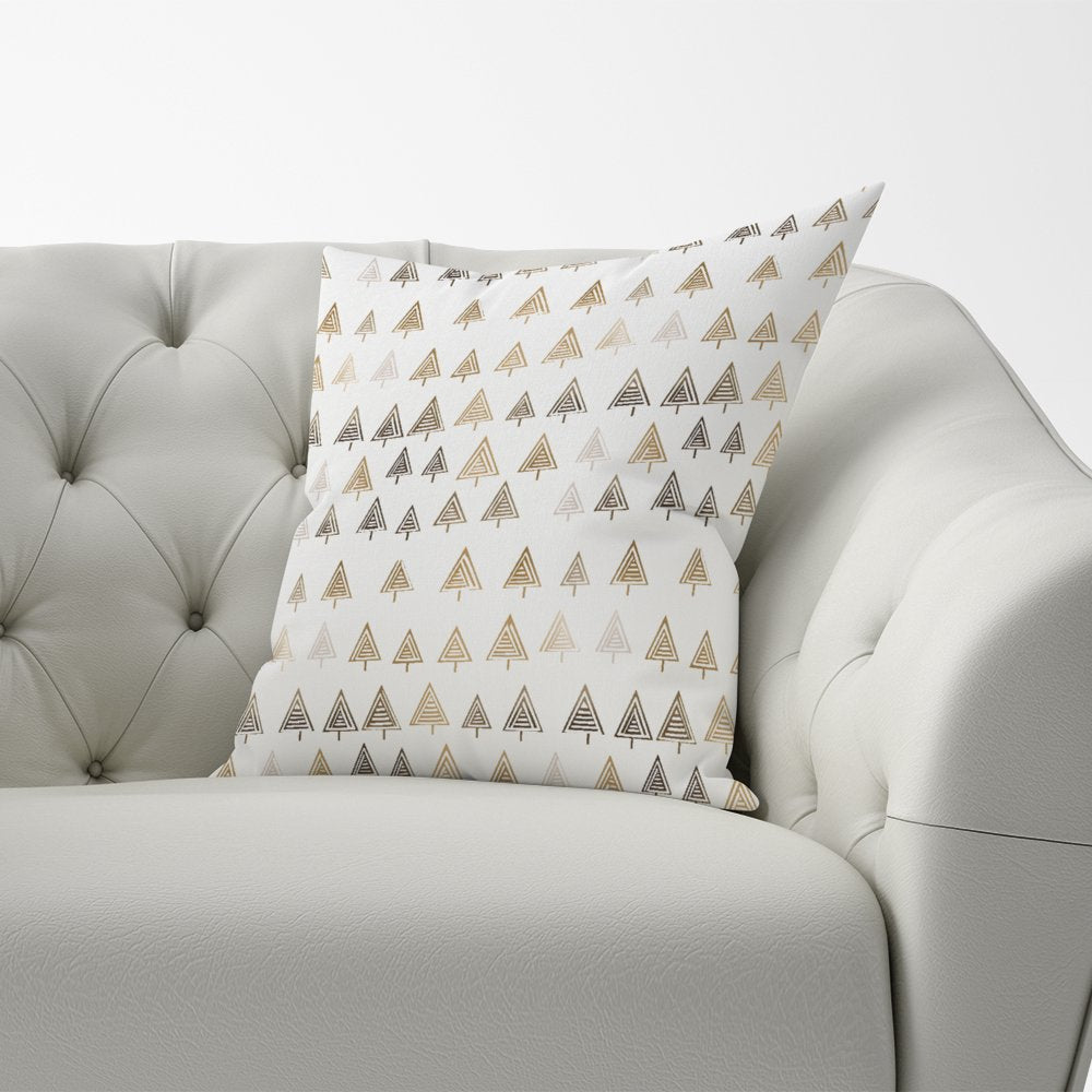 Geometric Christmas Tree Pattern Cushions