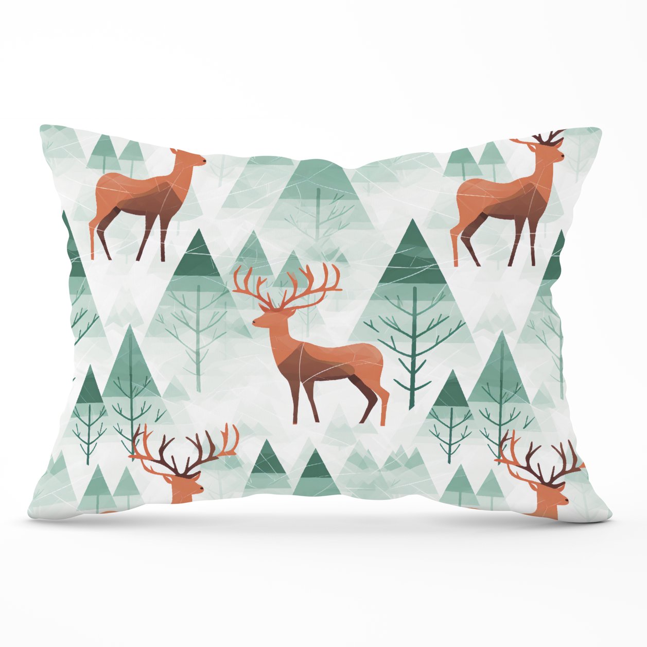 Reindeer On A Snowy Landscape Cushions