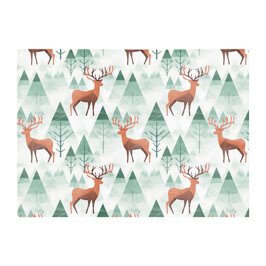 Reindeer On A Snowy Landscape Glass Chopping Board