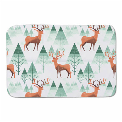 Reindeer On A Snowy Landscape Sherpa Blanket