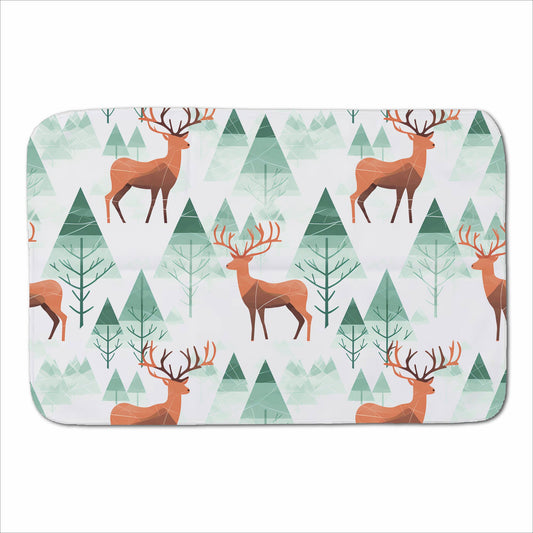 Reindeer On A Snowy Landscape Sherpa Blanket