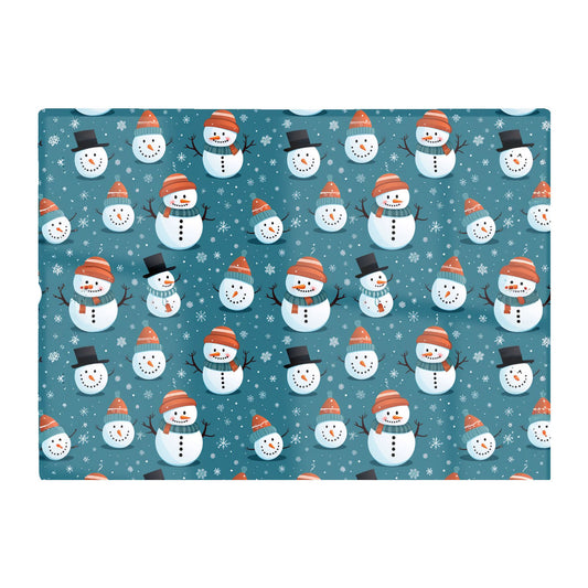 Jolly Christmas Snowmen Glass Chopping Board