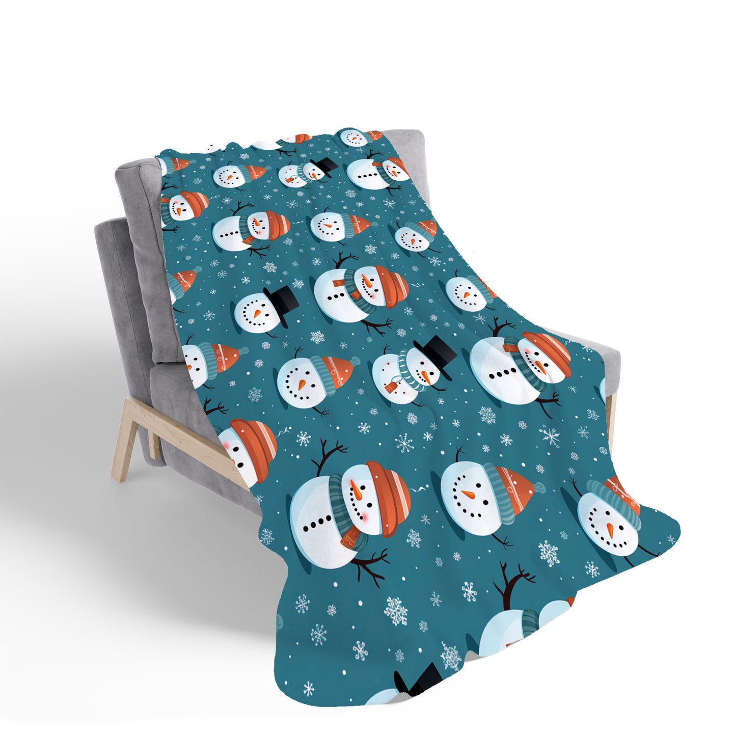 Jolly Christmas Snowmen Sherpa Blanket