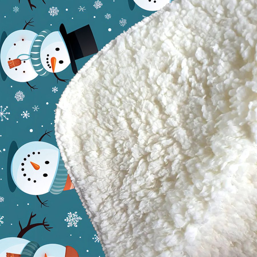 Jolly Christmas Snowmen Sherpa Blanket
