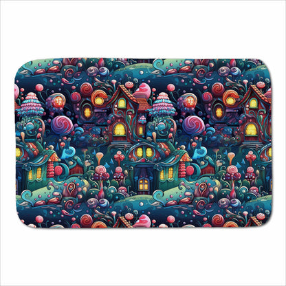 Whimsical Gingerbread House Pattern Sherpa Blanket