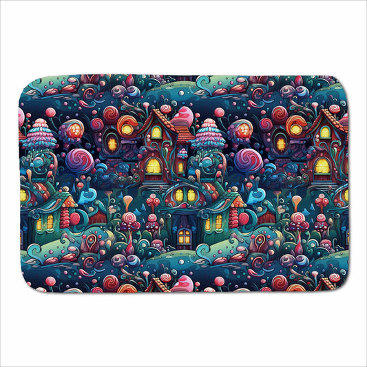 Whimsical Gingerbread House Pattern Sherpa Blanket