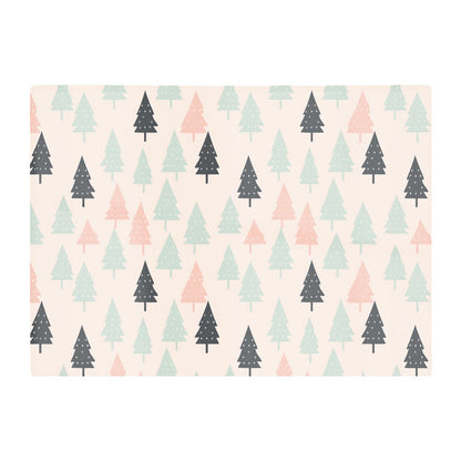 Christmas Tree Silhouette Pattern Glass Chopping Board