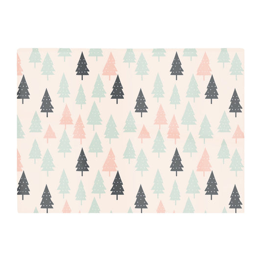 Christmas Tree Silhouette Pattern Glass Chopping Board
