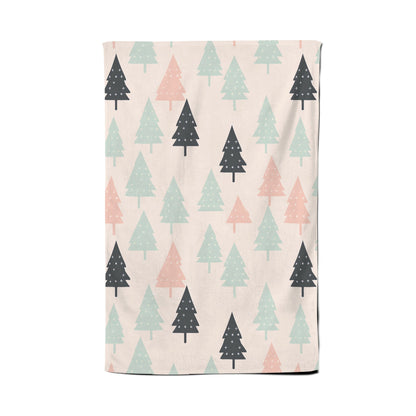 Christmas Tree Silhouette Pattern Tea Towel