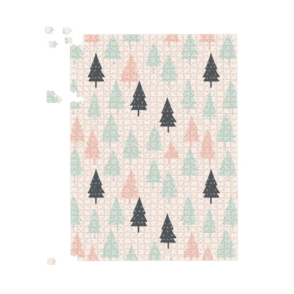 Christmas Tree Silhouette Pattern Jigsaw Puzzle