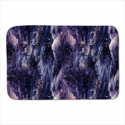 Snowy Christmas Village On A Starry Night Sherpa Blanket