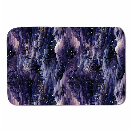 Snowy Christmas Village On A Starry Night Sherpa Blanket