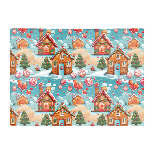 Christmas Gingerbread House Glass Chopping Board