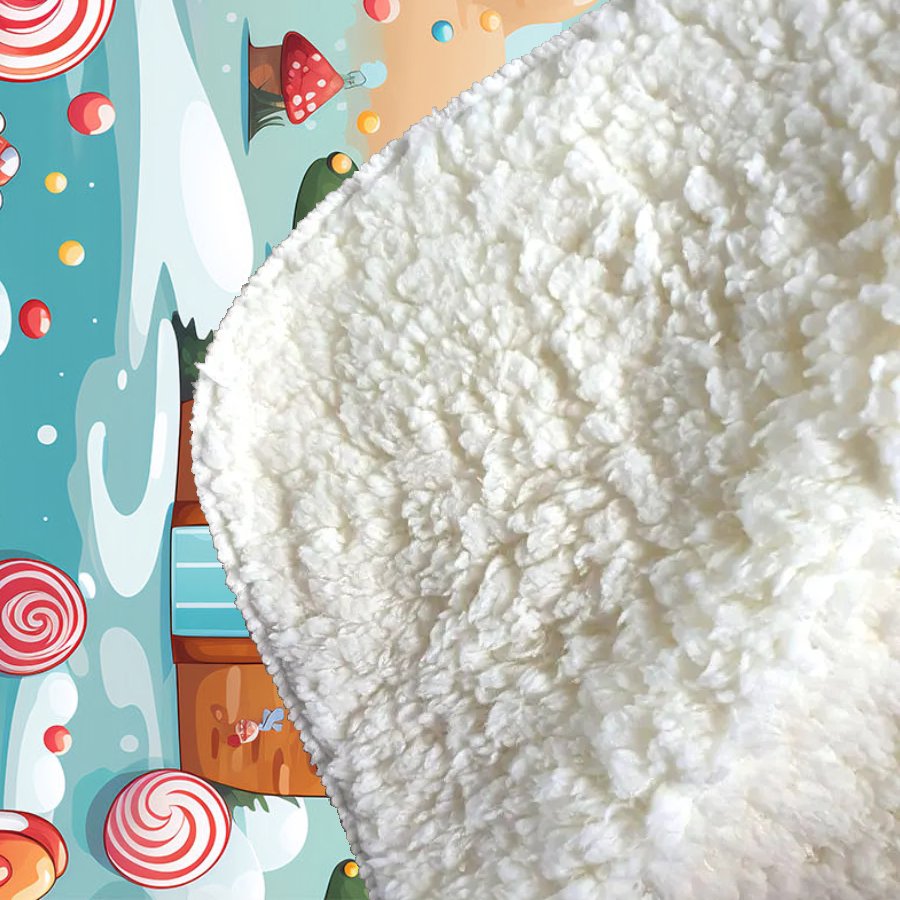 Christmas Gingerbread House Sherpa Blanket
