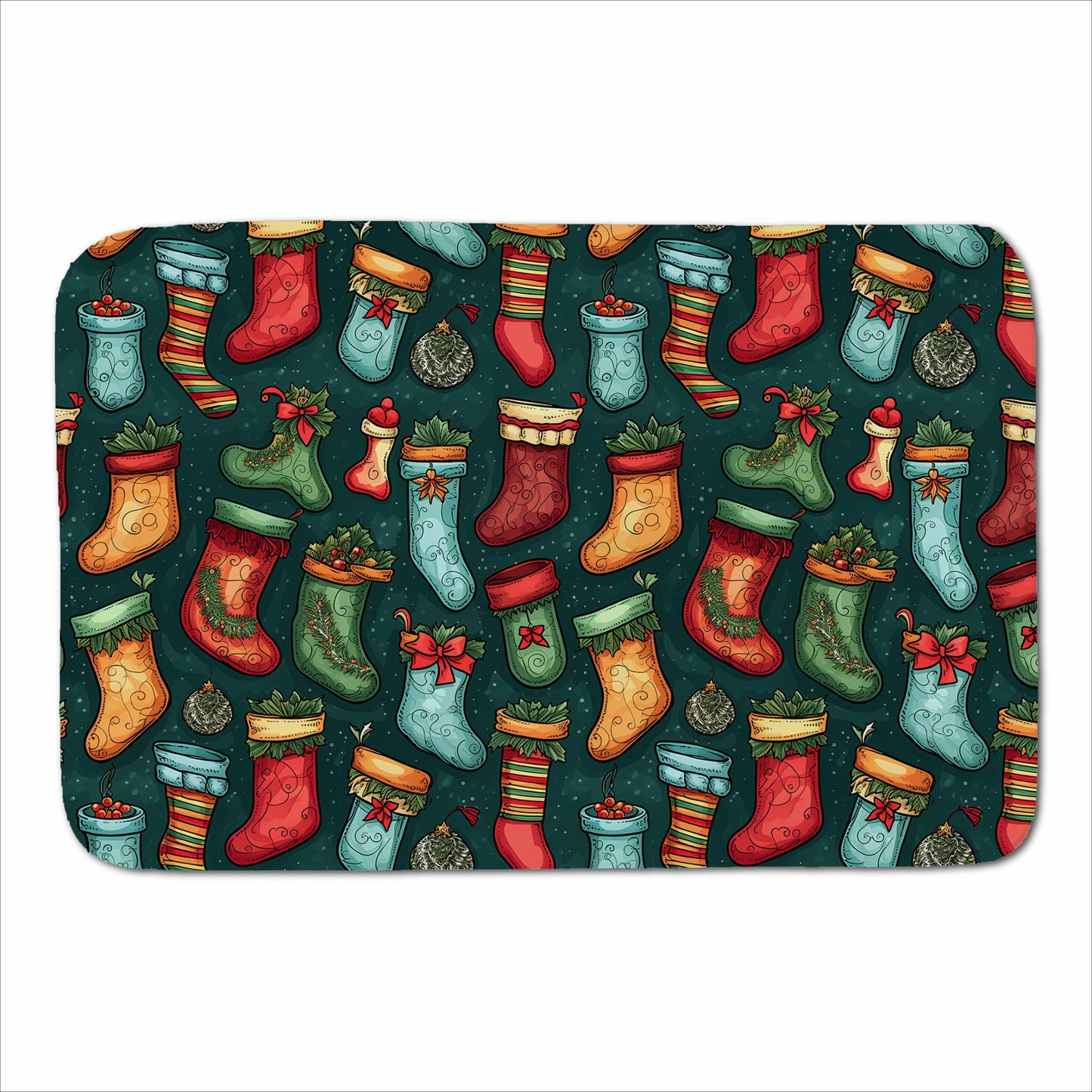 Christmas Stockings Sherpa Blanket