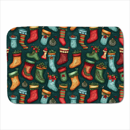 Christmas Stockings Sherpa Blanket