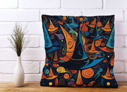 Imaginative Abstract Witches Hats Cushions