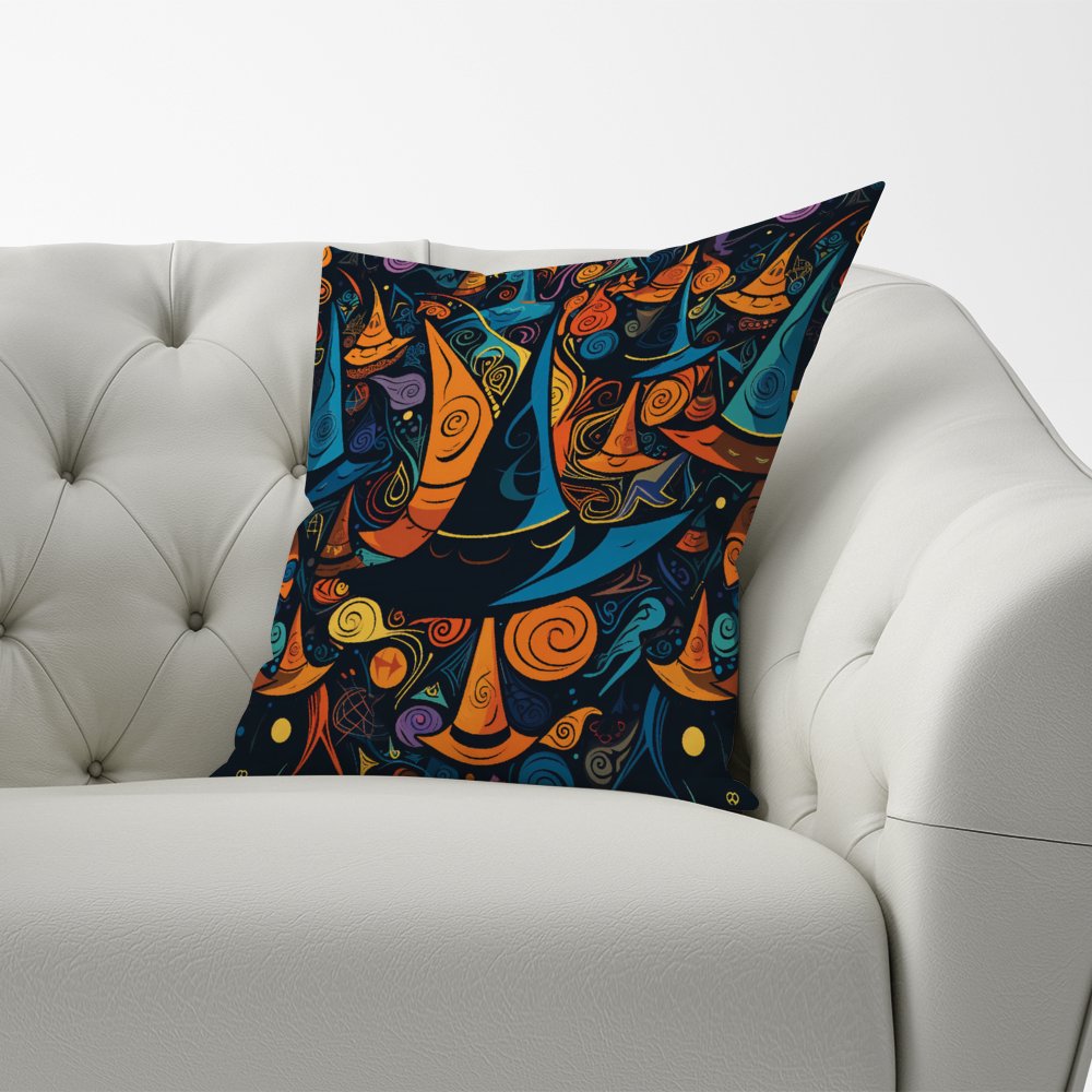 Imaginative Abstract Witches Hats Cushions