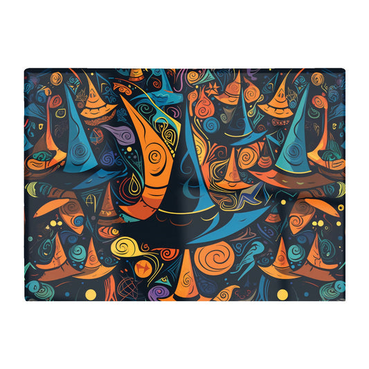 Imaginative Abstract Witches Hats Glass Chopping Board