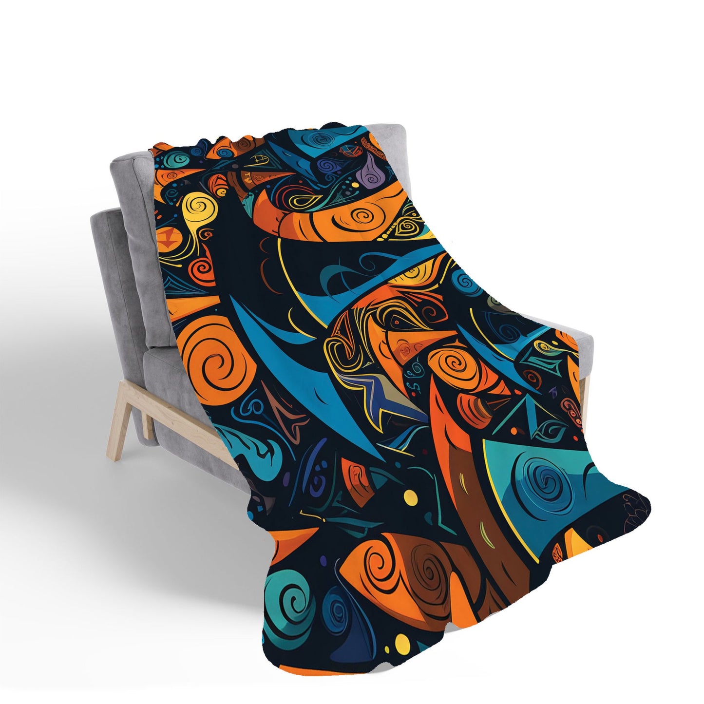 Imaginative Abstract Witches Hats Sherpa Blanket