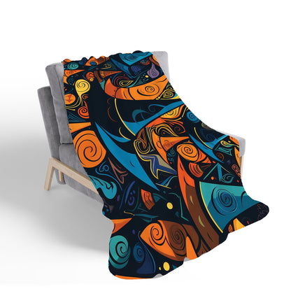 Imaginative Abstract Witches Hats Sherpa Blanket