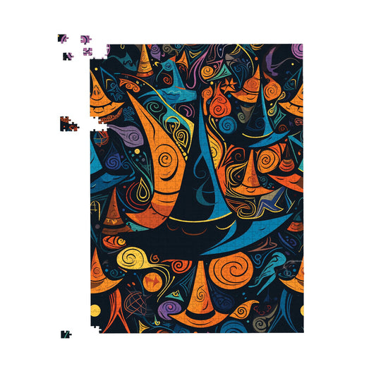Imaginative Abstract Witches Hats Jigsaw Puzzle